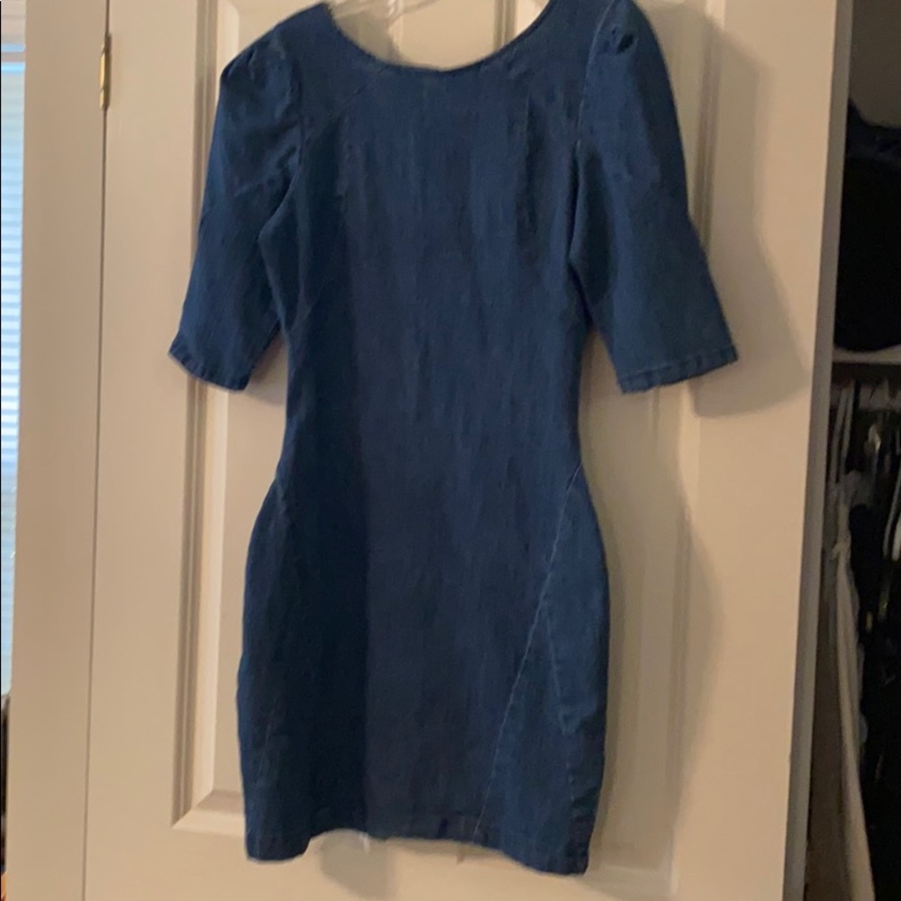 Denim mini dress